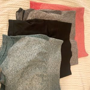 4 piece shorts high waisted stretch athletic workout running yoga biker shorts